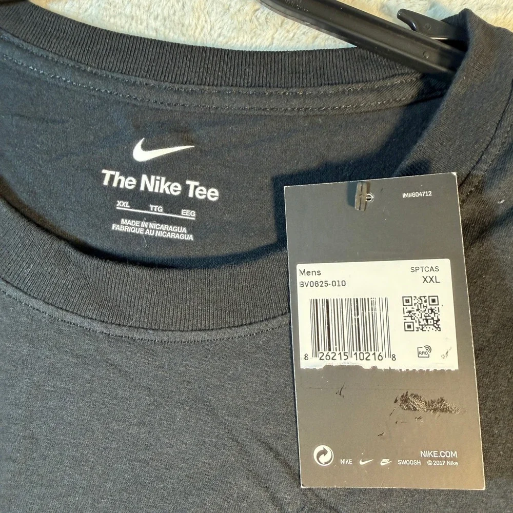 Nike Sportswear Outline Block Logo Men's T-Shirt Black Heather Size XXL New